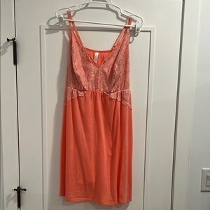 Coral Lace Nightgown